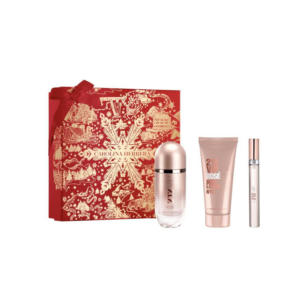 Set De Perfumería Mujer 212 Vip Rosé Carolina Herrera / 80 Ml / Edp + Loción Corporal 100 Ml + Edp 10 Ml image number 0.0