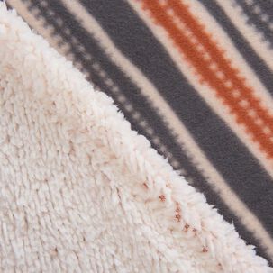 Frazada Polar-sherpa Estampada 2 Plazas Gerbera