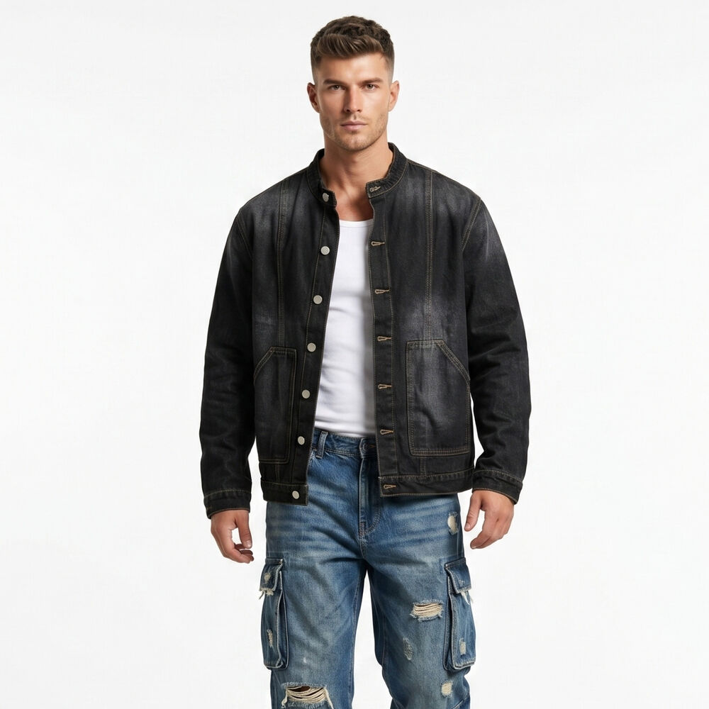 Chaqueta Mezclilla Denim Mao Hombre Orion image number 0.0