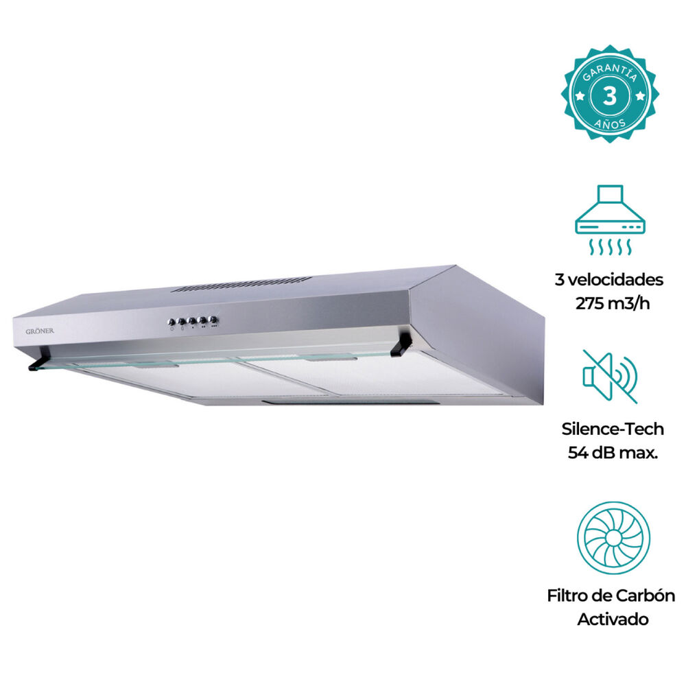 Campana Extractora Groner Inox 60cm image number 0.0