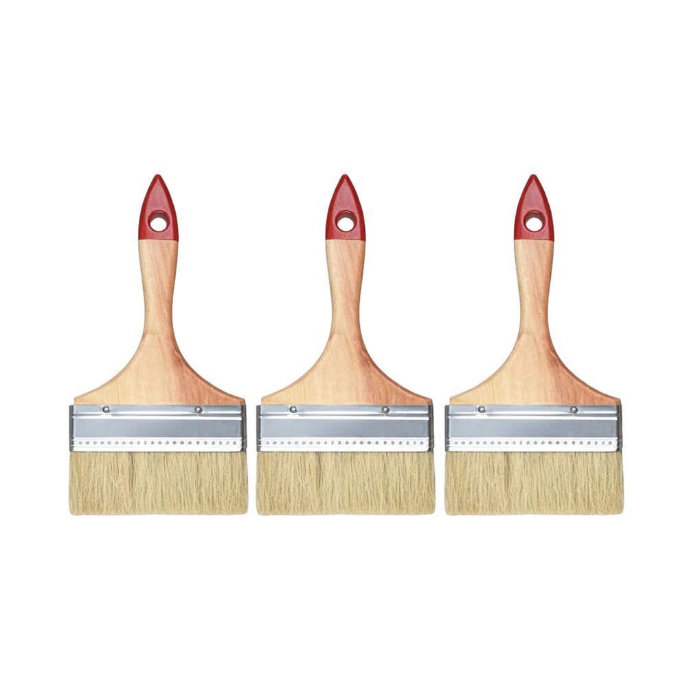 Set 3 Brocha Mango Madera 5 Pulgadas Para Pintura Pintar image number 0.0