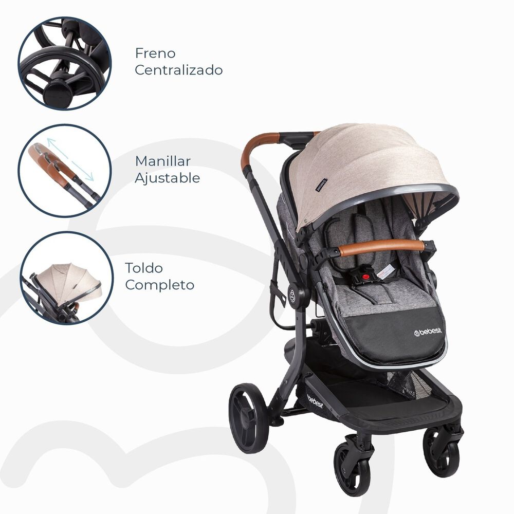 Coche Cuna Travel System Taurus Beige image number 5.0