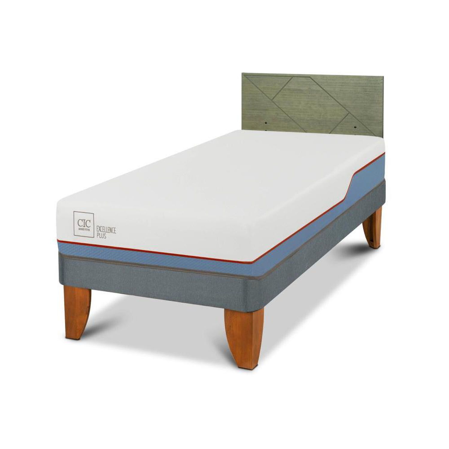 Cama Europea Cic Excellence Plus / 1.5 Plazas / Base Normal + Respaldo image number 3.0