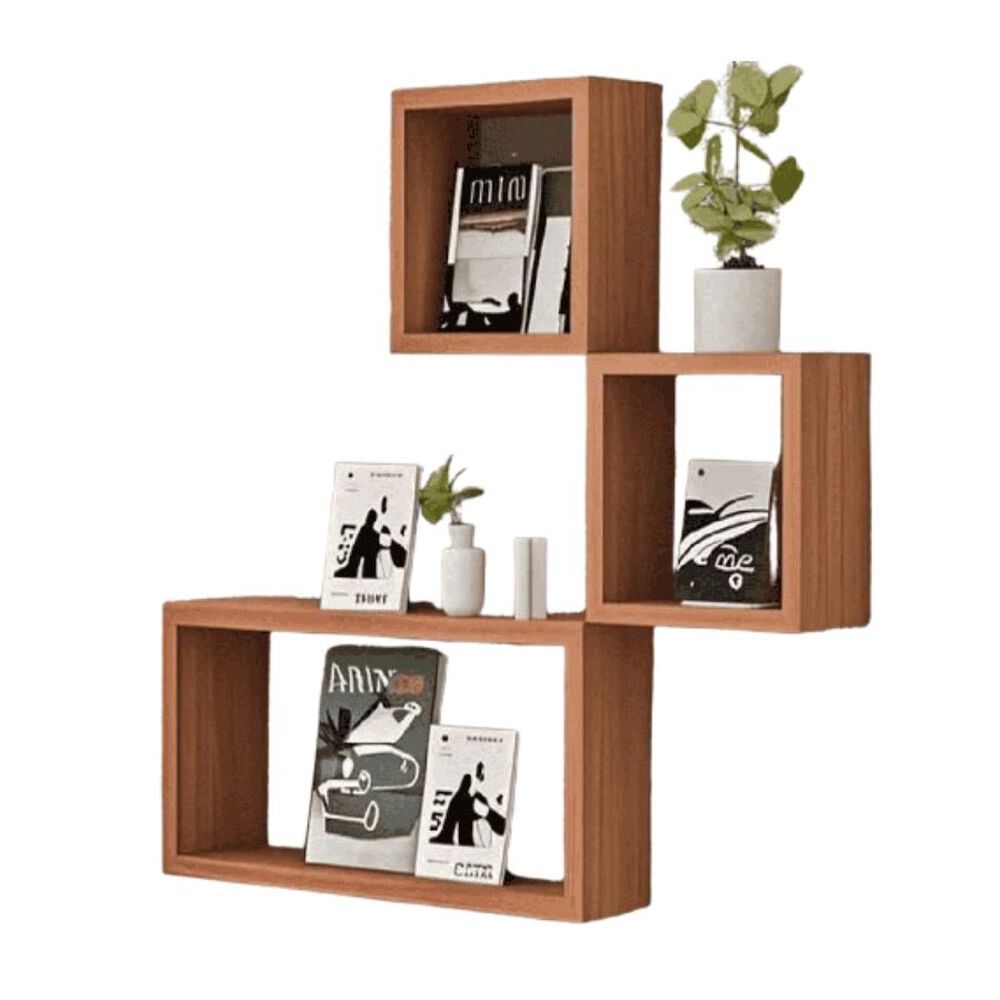 Set 3 Repisas Flotantes Decorativas De Madera image number 0.0
