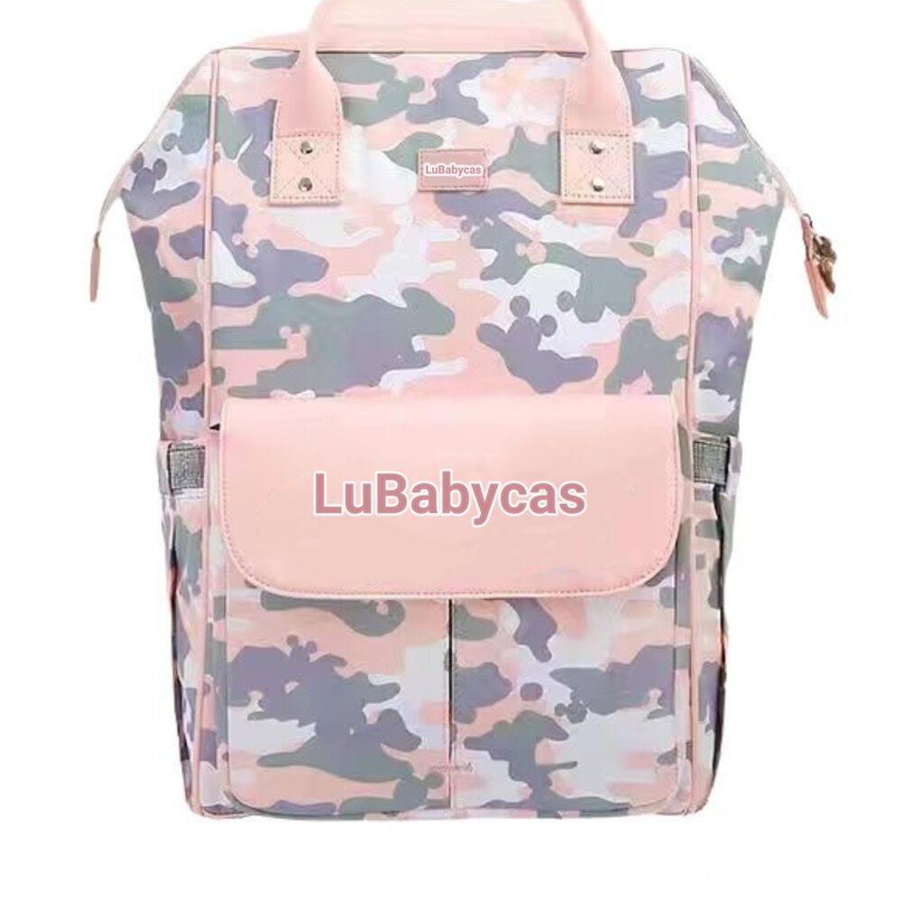Mochila Pañalera Maternal Con Accesorios Rosada Lubabycas image number 0.0
