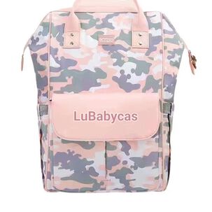 Mochila Pañalera Maternal Con Accesorios Rosada Lubabycas