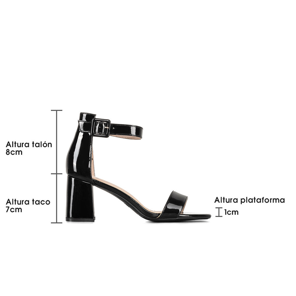 Sandalia Taco Alto Mujer Charol Fiesta Elegante Weide Ghe19b image number 4.0