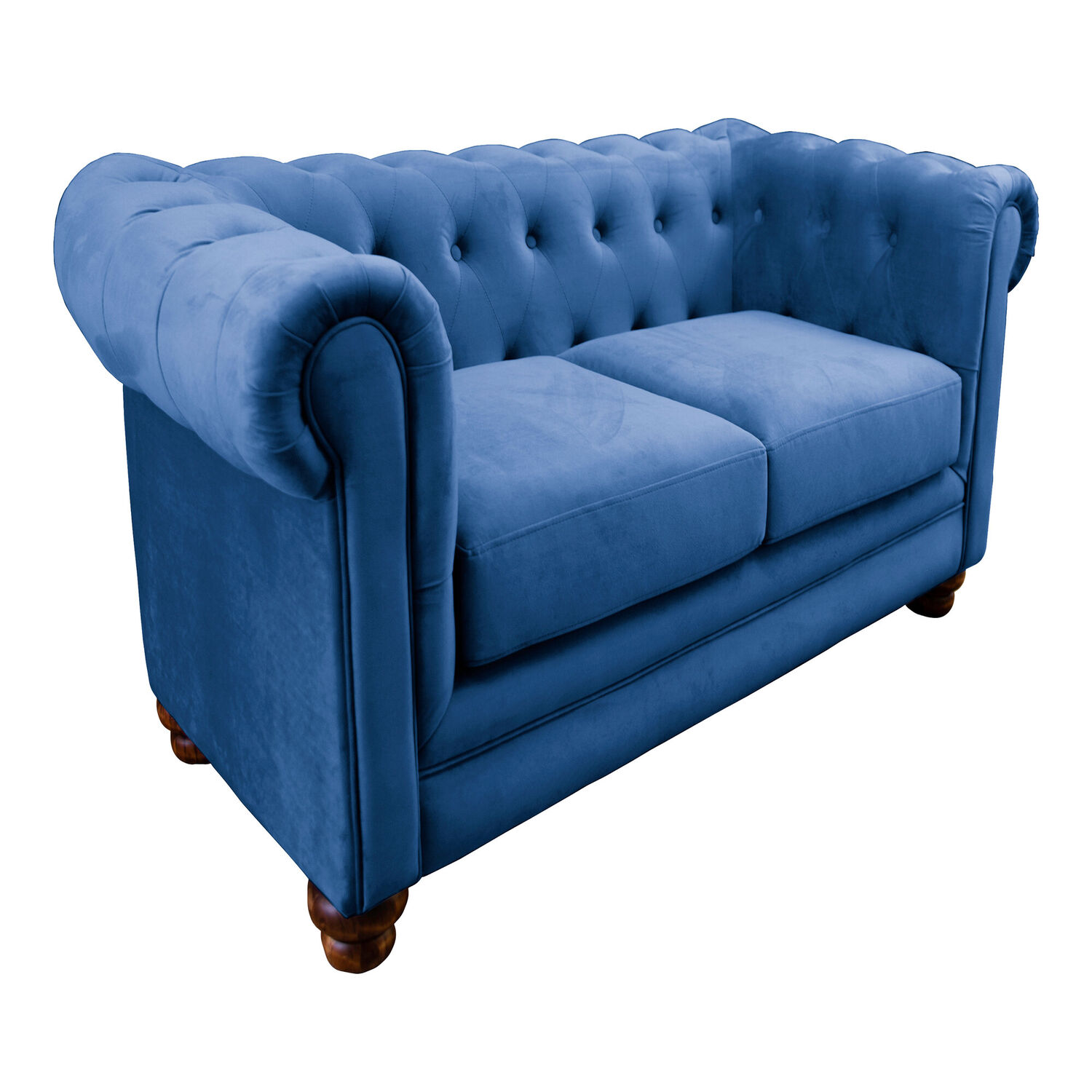 Sofa Florencia 3 Cuerpos Tela Velvet Azul Petroleo image number 1.0