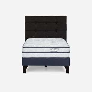 Cama Europea Rosen Autonomy Sky / 1.5 Plazas / Base Normal + Respaldo Issey Grafito
