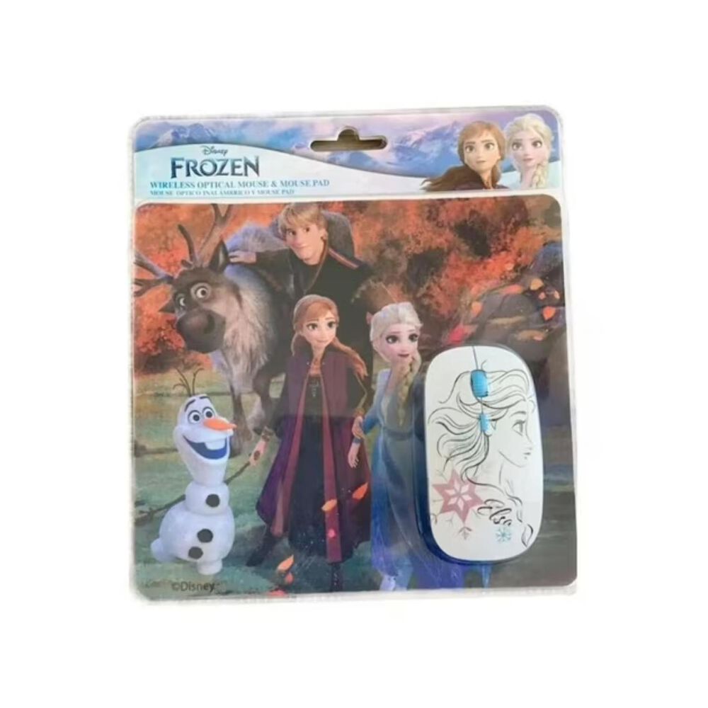 Kit Mouse Inalambrico Usb 3b Y Mousepad Frozen image number 3.0