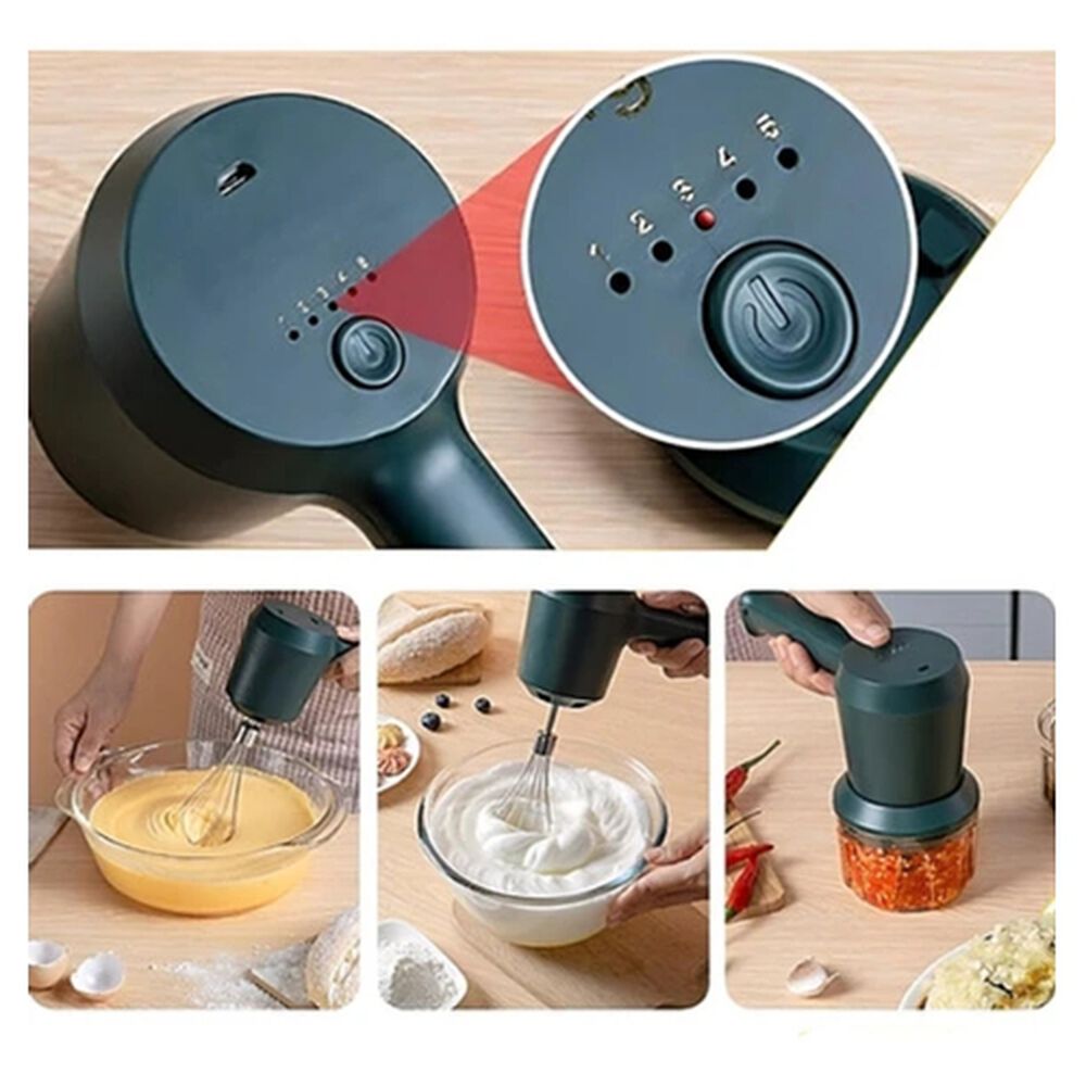 Batidora De Huevos Electrica Usb Recargable 18 Cm + Moledora image number 3.0