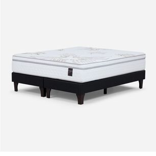 Cama Europea Rosen Art 4 / 2 Plazas / Base Dividida + Respaldo
