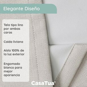 Cortina 100% Blackout Engomada Termica