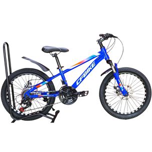 Bicicleta Aro 20 Cfbike Con Freno Disco Y 21 Vel. Azul