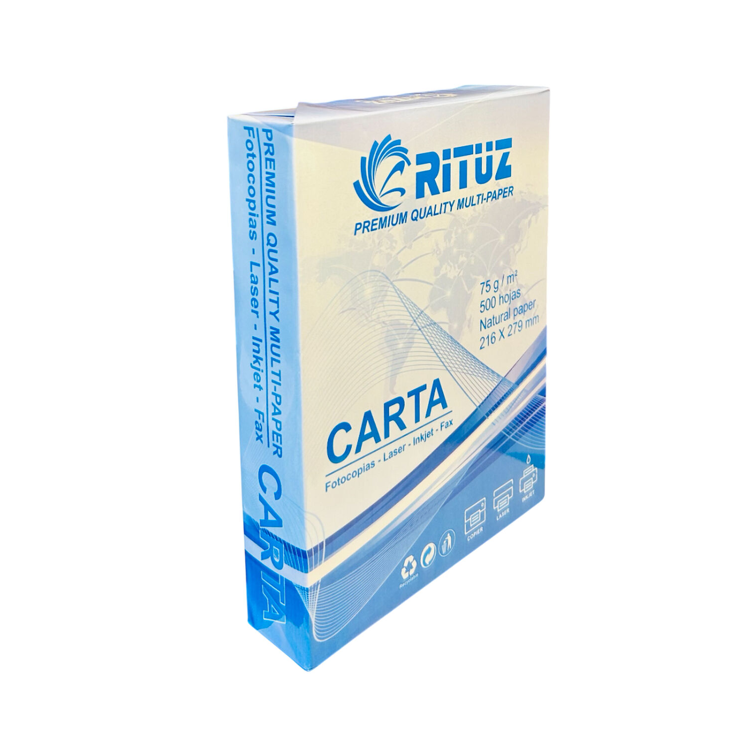 Resma Papel Carta Rituz Multiprop&oacute;sito 500 Hojas Blancas image number 1.0