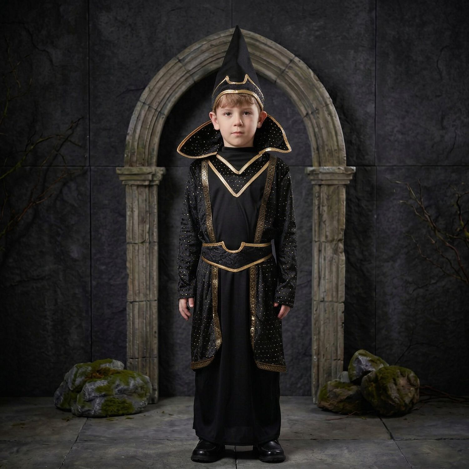 Disfraz Infantil Mago Oscuro Hechiero Medieval image number 0.0