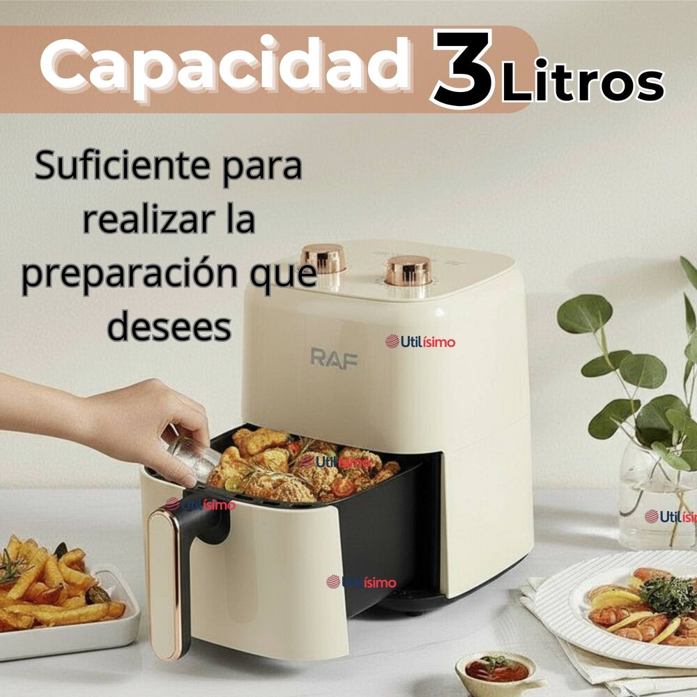 Freidora De Aire Manual Capacidad 3 Litros 1300w De Potencia image number 3.0