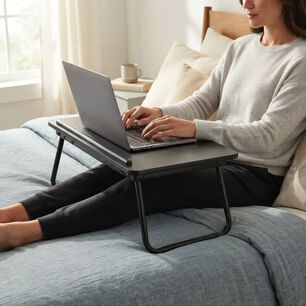Mesa Plegable Elevable Notebook Para Cama O Sof&aacute; Negro