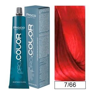 Pro.color - Tintura Permanente 7/66 Rubio Rojo Intenso 100ml + Oxidante