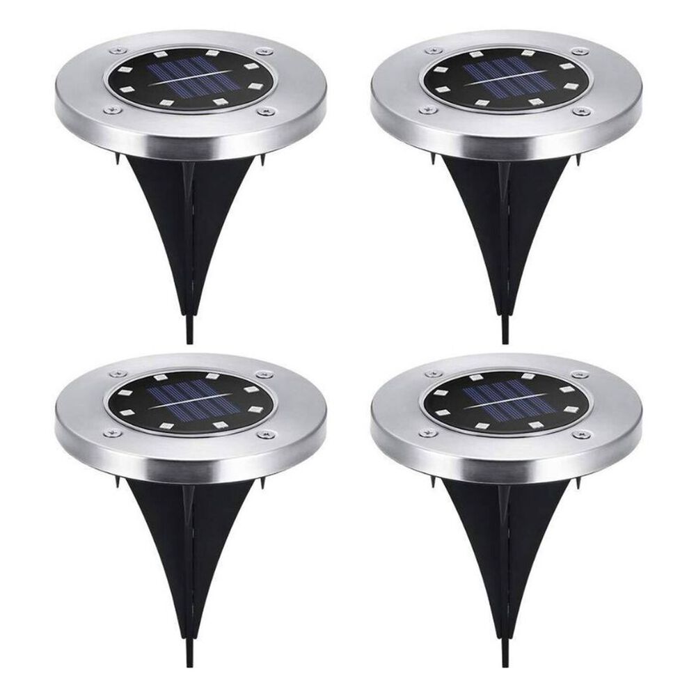 Set 4 Focos Led 8 Colores Carga Solar Para Jardín Con Estaca image number 0.0
