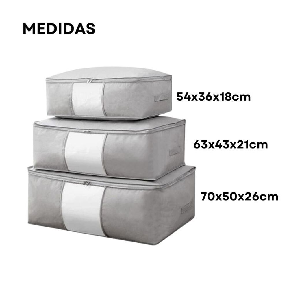 Set 3 Bolsas De Mano Equipaje Ropa Resistente image number 1.0