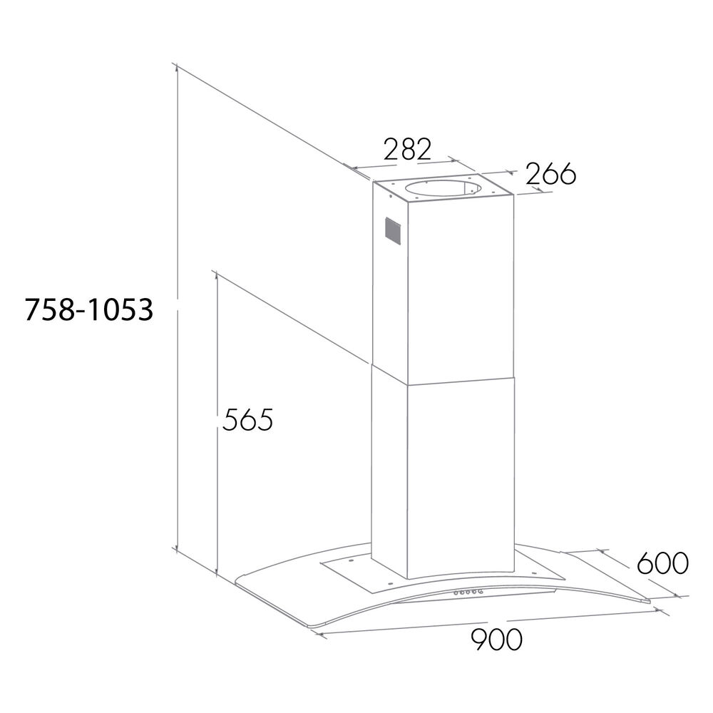 Campana Isla Groner Inox 90 Cm image number 3.0