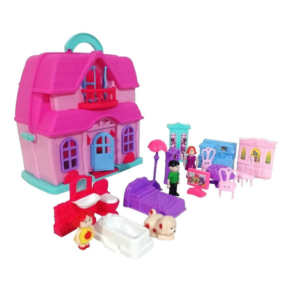 Juguete Casa De Mu&ntilde;ecas Con Accesorios Luz Sonido Infantil image number 1.0