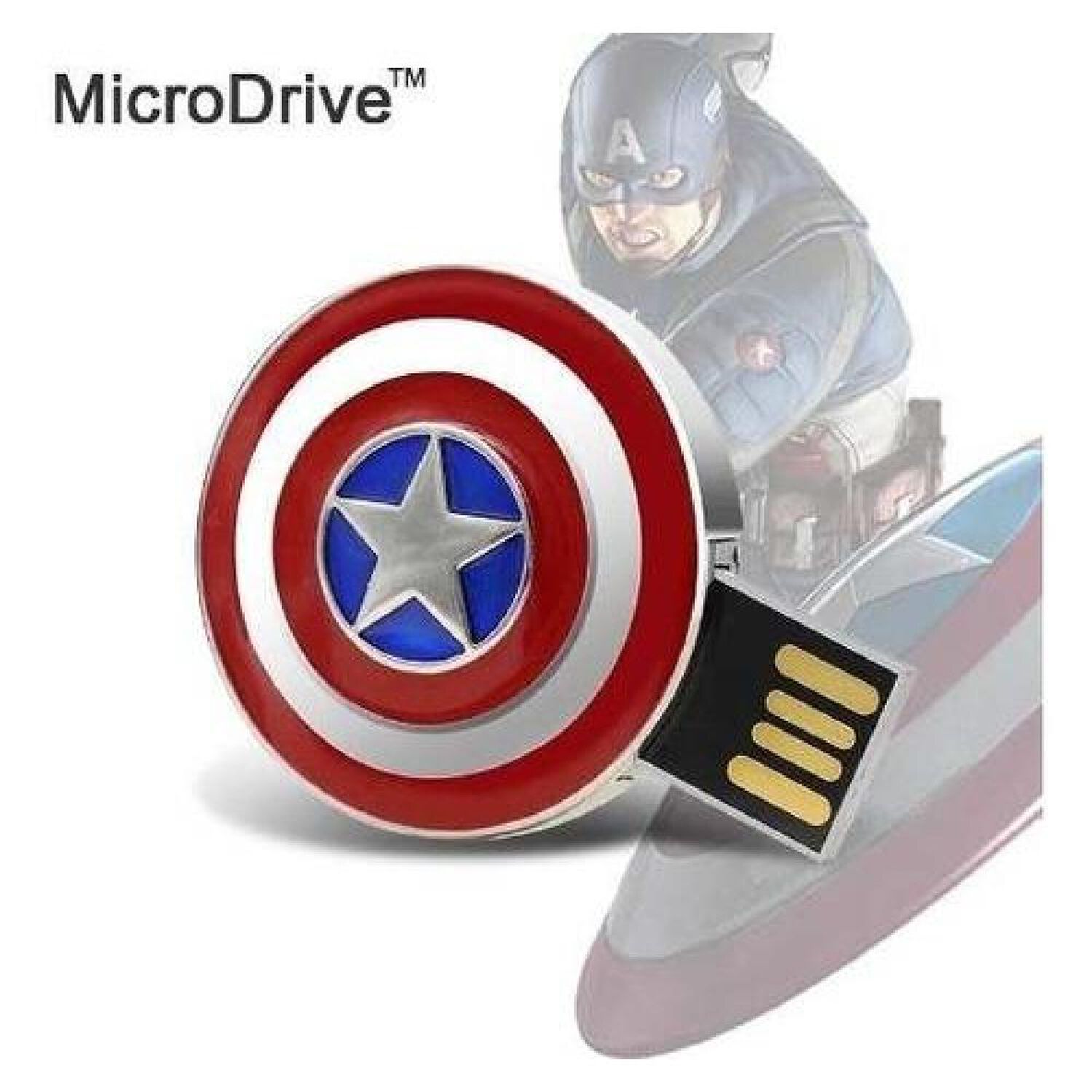 Usb Pendrive 16 Gb Escudo Capitan America Avengers image number 1.0