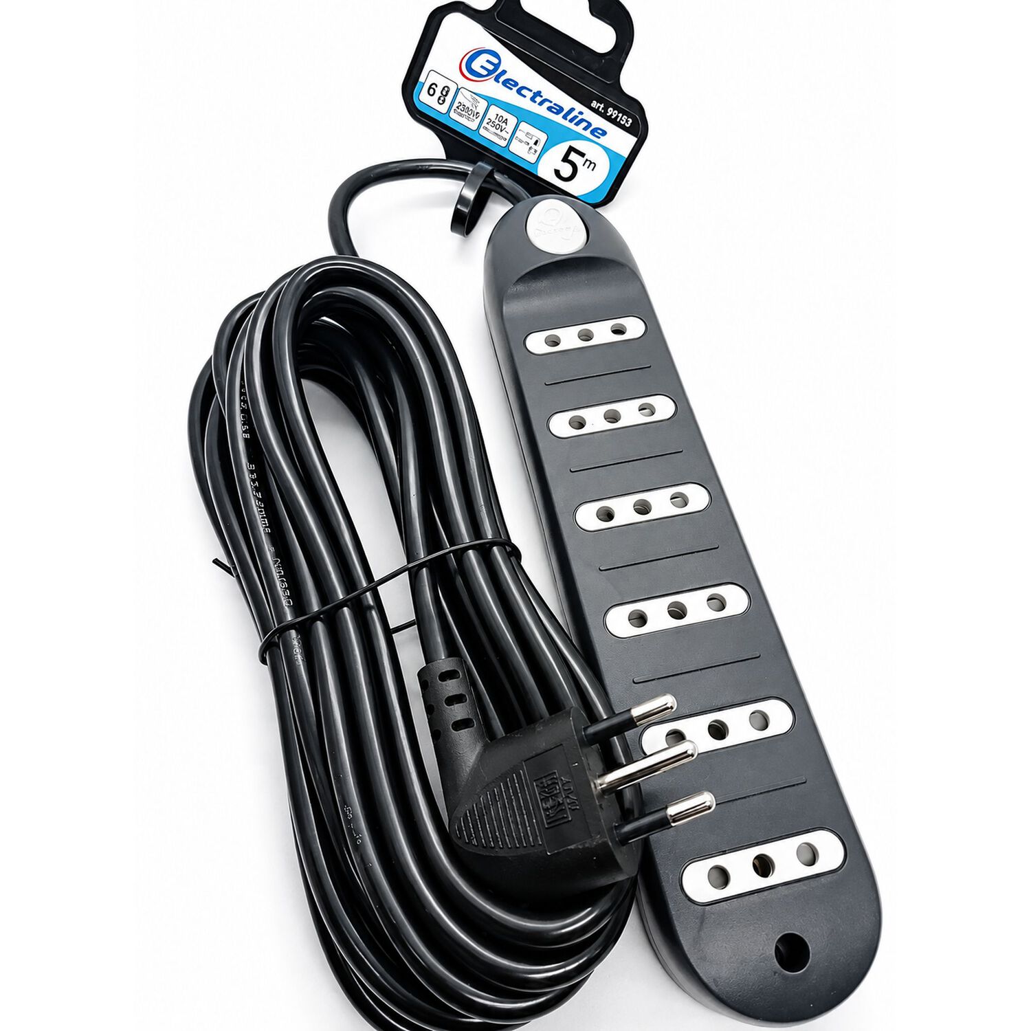 Zapatilla Alargador Electraline 6 Tomas Switch 5 Metros image number 0.0