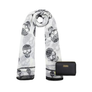 Pack Billetera Trifold Negra + Pa&ntilde;uelo Oni Blanco Kenneth Cole