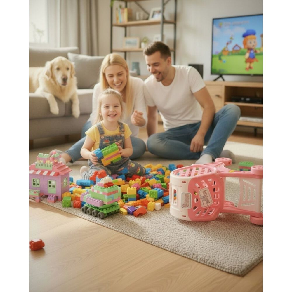 Carrito De Supermercado Con Bloques Armables Para Ni&ntilde;as image number 3.0