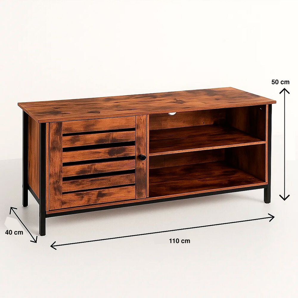 Rack De Tv Rustik Madera Oscura Walnut image number 3.0