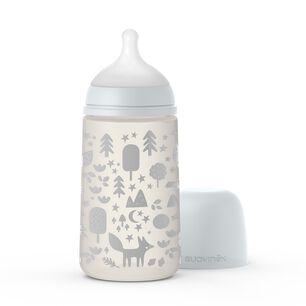 Mamadera De Flujo Medio Prints Con Tetina Fisiol&oacute;gica Sx Pro 270ml Fox Gris