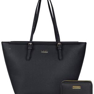 Cartera Tempo + Billetera Trifold Negra Kenneth Cole