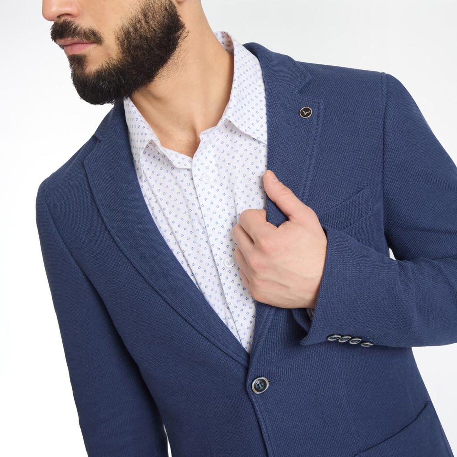 Blazer Slim Hombre Az Black image number 4.0