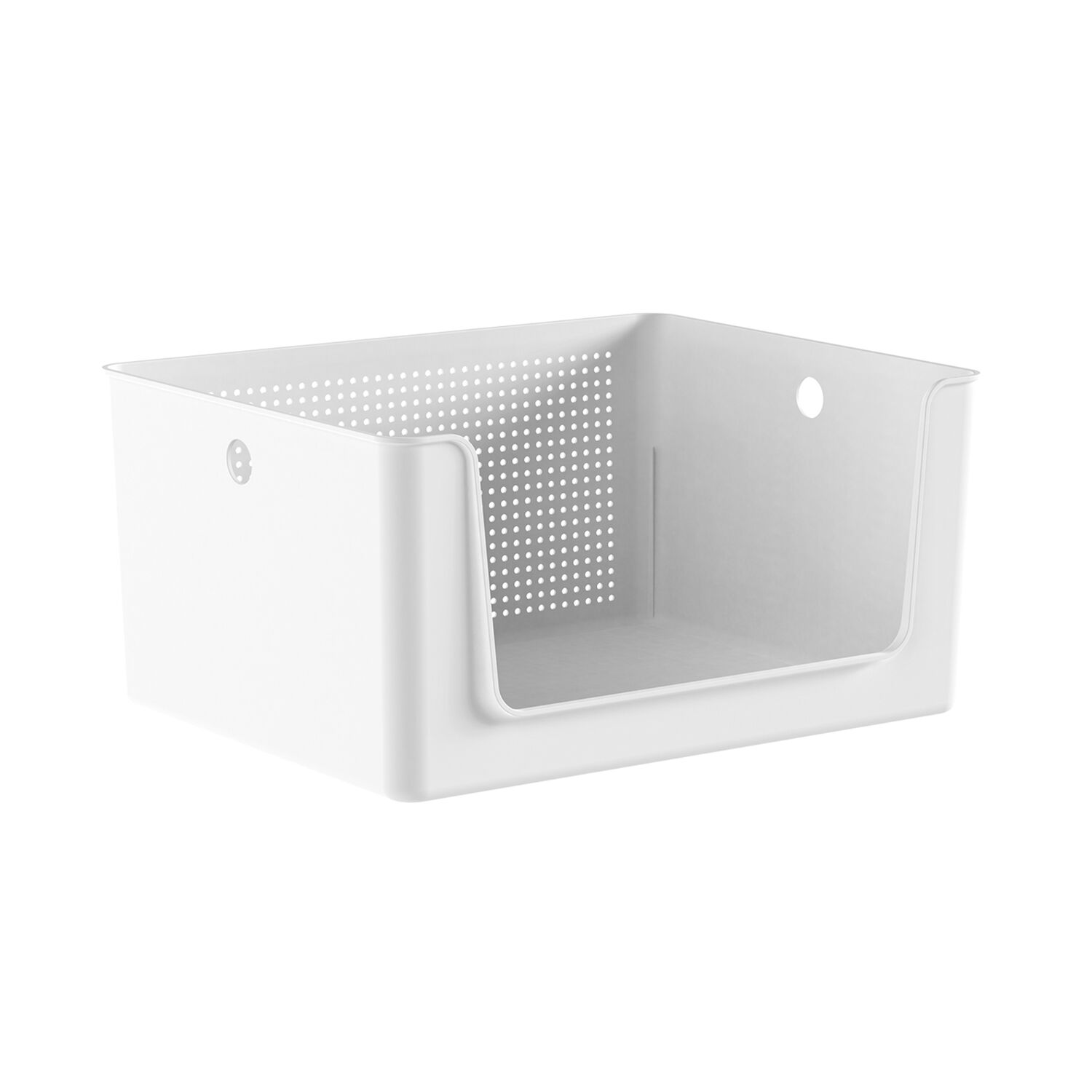 Canasto Organizador Con Apertura Frontal 16 Litros Flow Blanco image number 1.0
