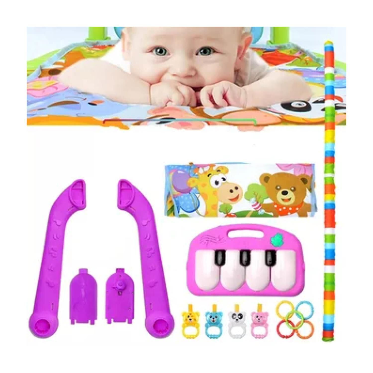 Juguete Gimnasio Musical Con Accesorios Infantil Rosado image number 1.0
