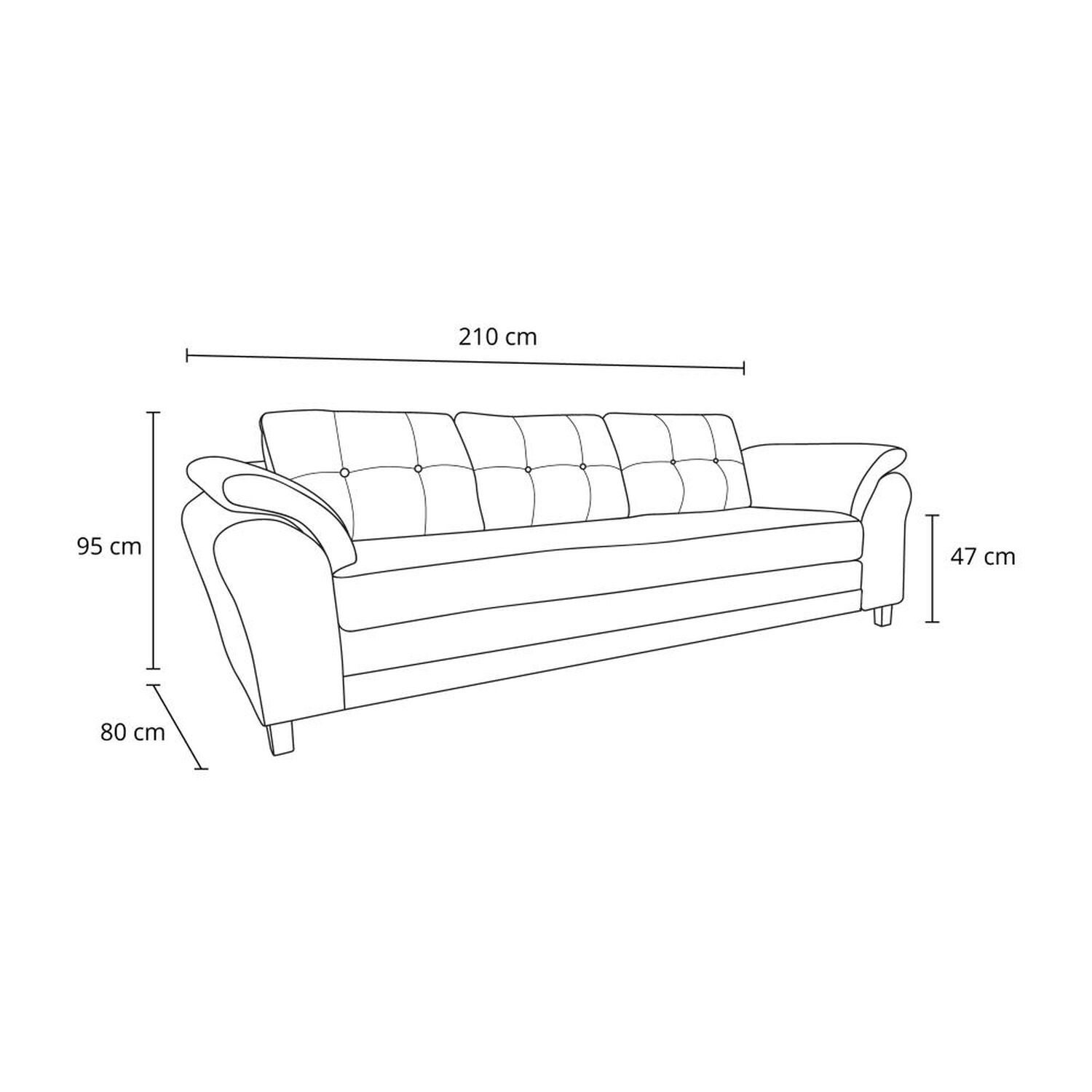 Sof&aacute; Living Factory Samy / 3 Cuerpos image number 6.0
