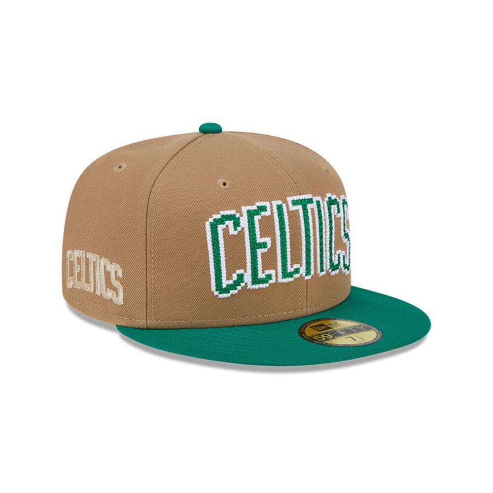 Gorra 59fifty Boston Celtics Nba 8-bit Wordmark Beige image number 0.0