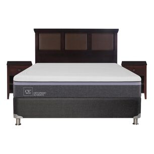 Box Spring Cic Ortopedic / 2 Plazas / Base Normal + Set De Maderas