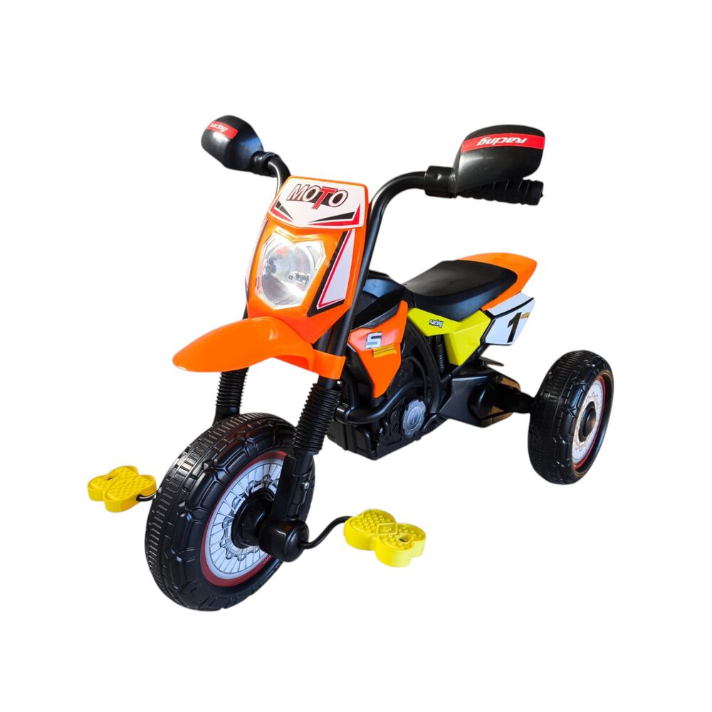 Triciclo Infantil Tipo Moto 3 Ruedas Naranjo image number 4.0
