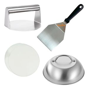 Kit Prensa Hamburguesas Acero Inoxidable 4 Piezas