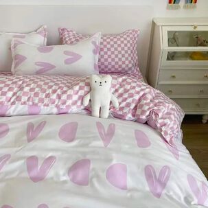 Juego Funda De Plum&oacute;n + Sabana 200 Hilos King