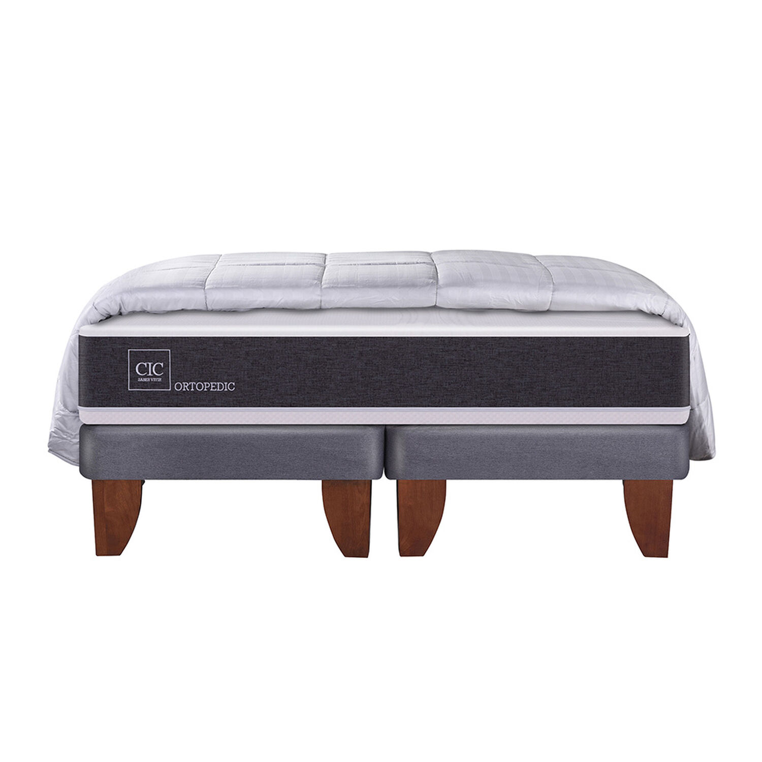 Cama Europea Cic Ortopedic / King / Base Dividida + Textil image number 1.0