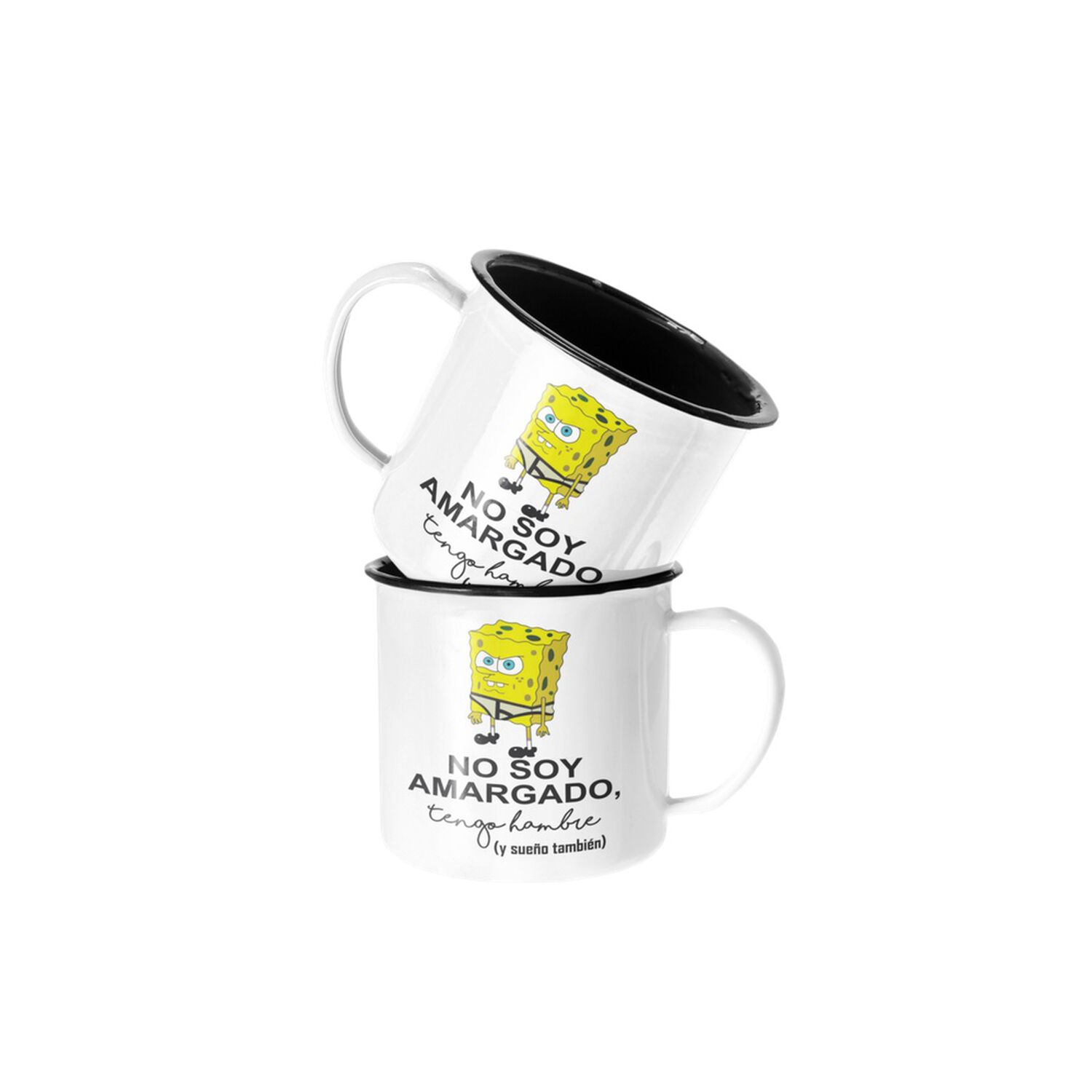 Taza Enlozada Lechera Bob Esponja No Soy Amargado image number 0.0