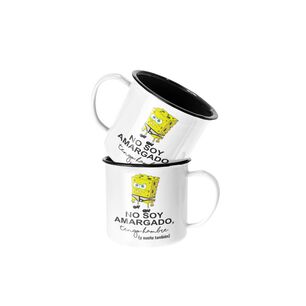 Taza Enlozada Lechera Bob Esponja No Soy Amargado