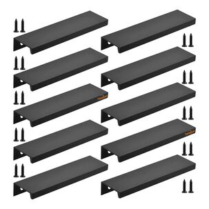 Tiradores Manilla Negro 15cm 10 Unid Aluminio Duradero