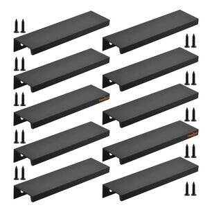 Tiradores Manilla Negro 15cm 10 Unid Aluminio Duradero