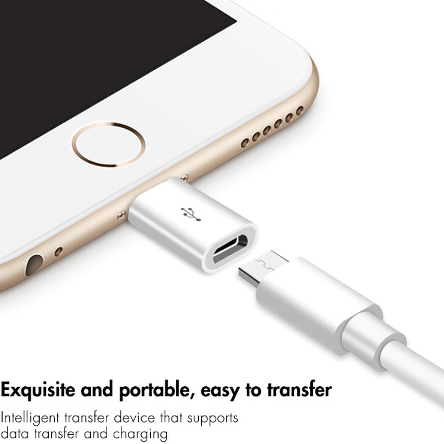 Adaptador Para Iphone Lightning Otg De 8 Pines Macho A Micro Usb V8 Hembra image number 6.0