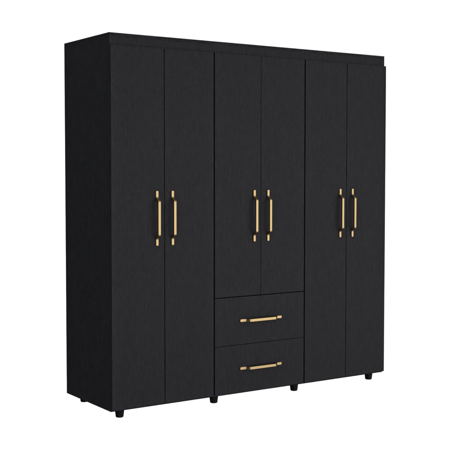 Closet 6 Puertas 2 Cajones Fm-024n - Negro image number 0.0